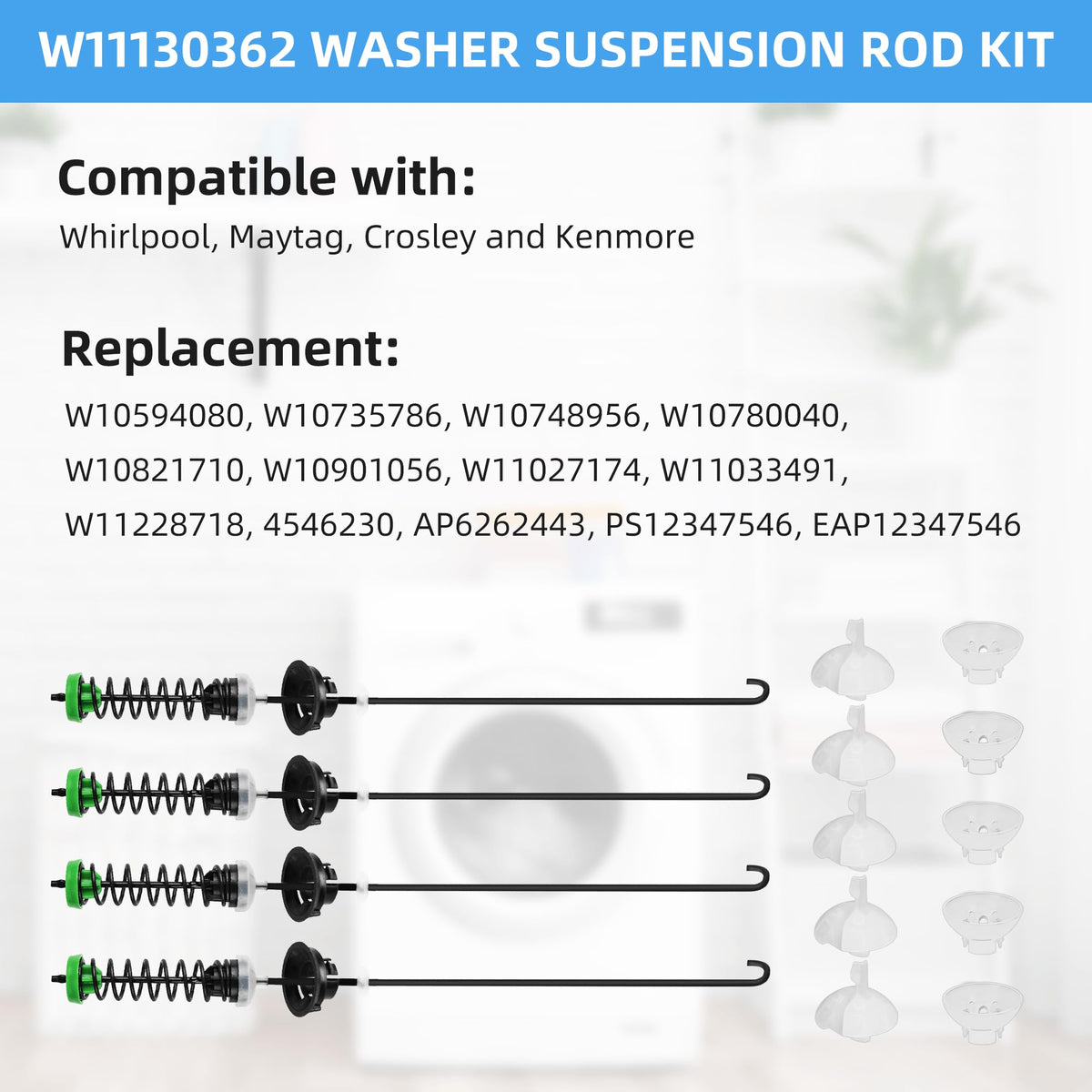 APPLIANCEMATES suspension balls and bushings detail showing complete replacement hardware