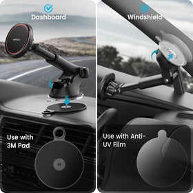 APPS2Car close-up of magnetic ring demonstrating secure attachment for non-MagSafe phones