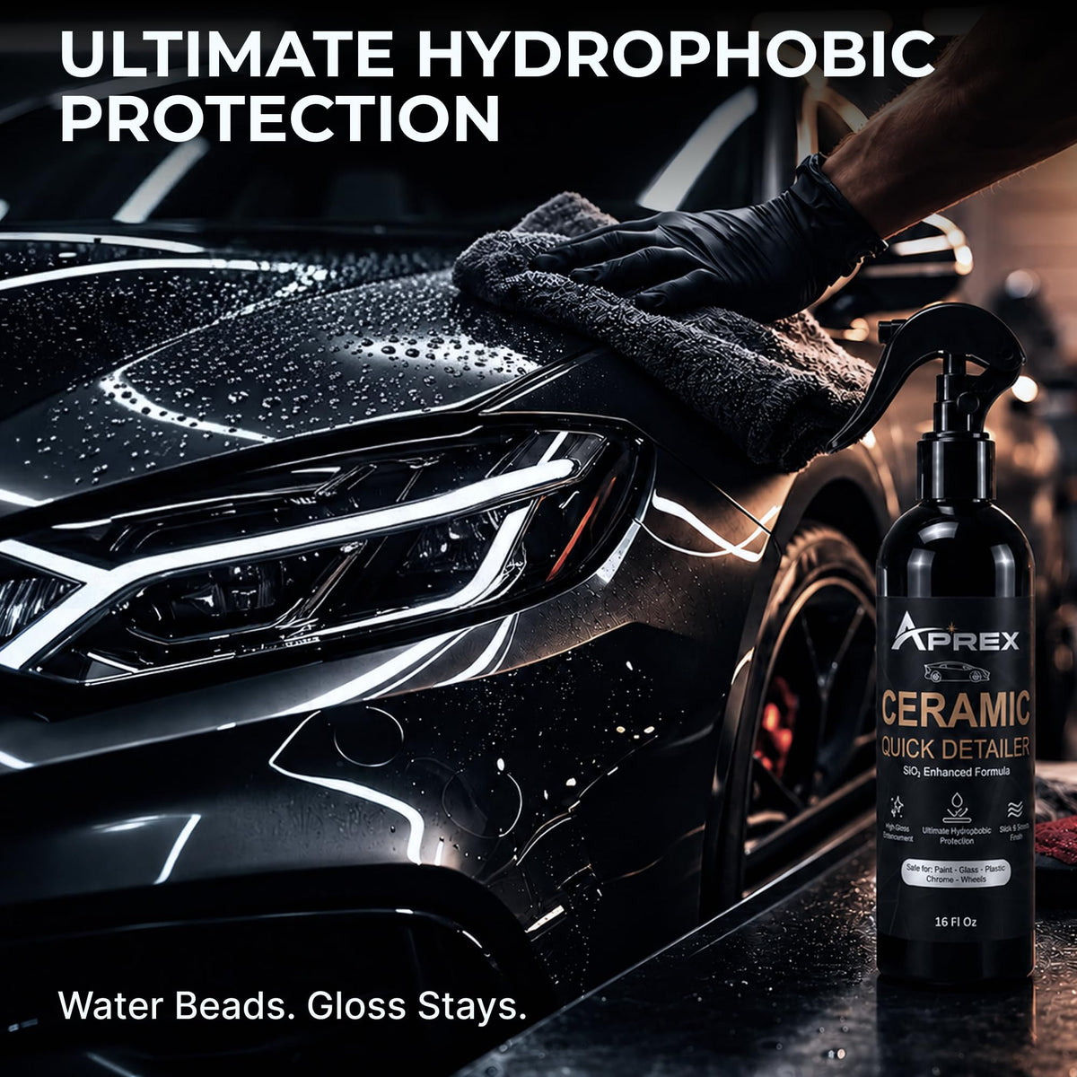 APREX coated paint gloss detail highlighting deep shine and reflection