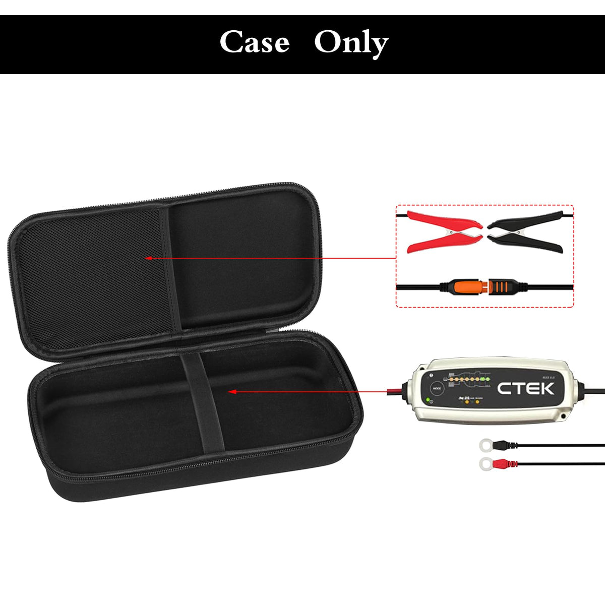 Aproca internal mesh pocket organizing accessories and cables neatly