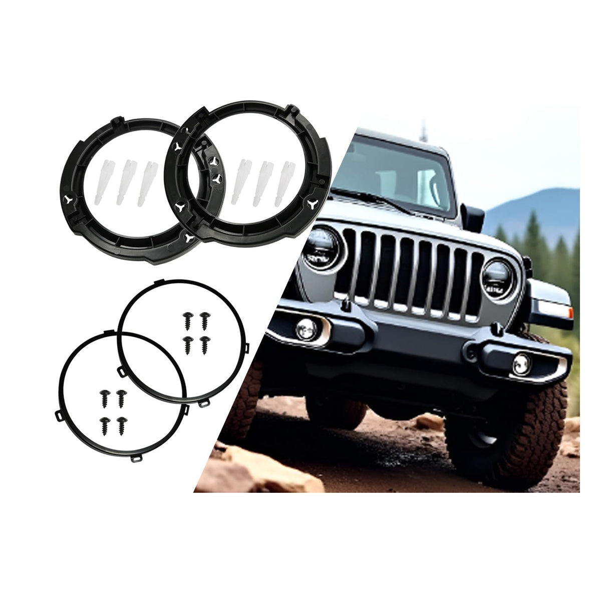 APRT bezel installed on Jeep Wrangler JK showing immediate fitment benefit