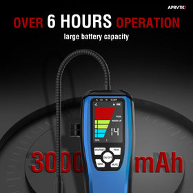 Aprvtio held in hand showing compact size and portability for field technicians