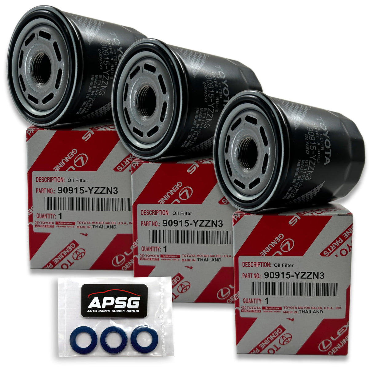 APSG genuine oil filter front packaging showing brand and model benefit