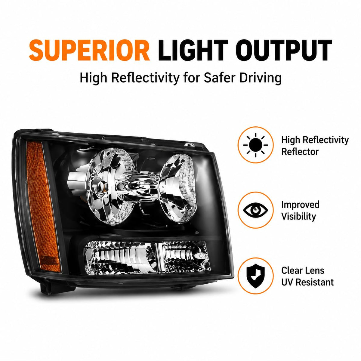 APSVE amber reflector view showing signal visibility and DOT compliance