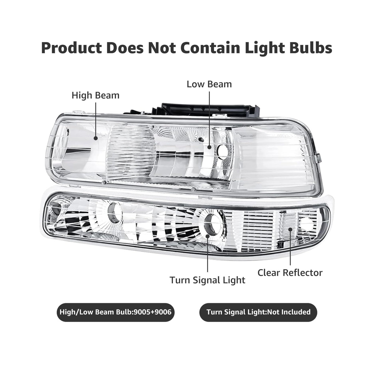 APSVE bumper light pair beside headlight highlighting matching finish and uniform lighting