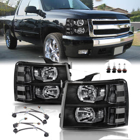 APSVE front headlight assembly black housing restores factory look
