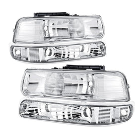 APSVE chrome front assembly showing clear lenses and chrome housing for improved appearance