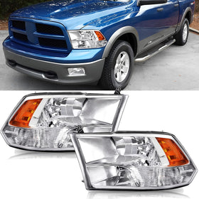 APSVE front headlight assembly showing chrome housing and amber reflector benefit factory look