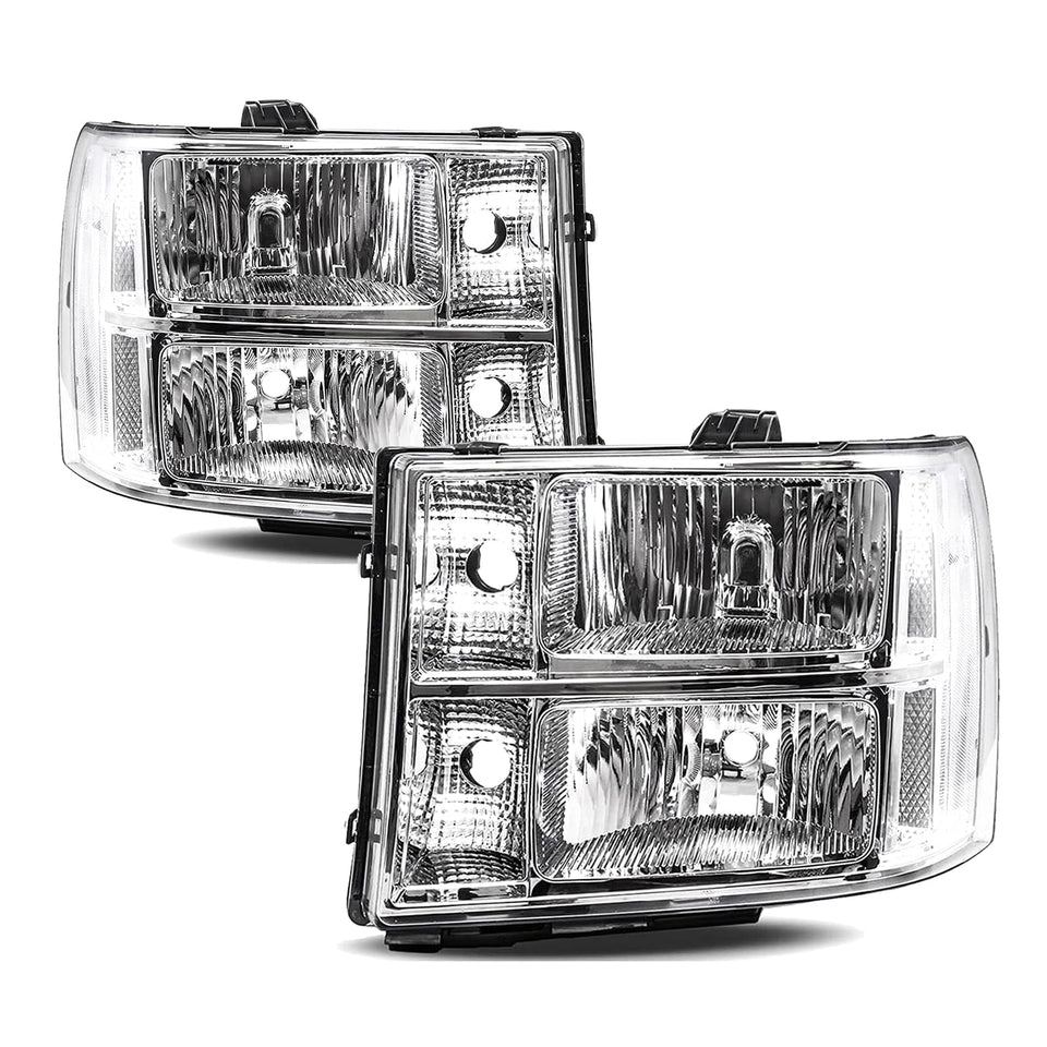 APSVE front view chrome headlight assembly showing modern look and improved visibility