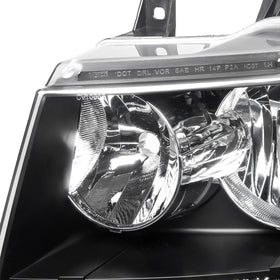 APSVE headlight beside ruler showing exact dimensions for correct vehicle fit