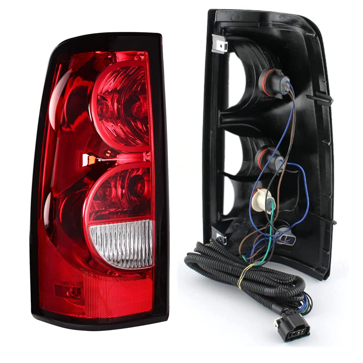 APSVE installed rear on Silverado at night showing clear brake illumination