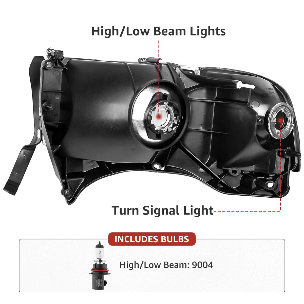 APSVE headlight next to ruler showing scale for proper fitment confirmation
