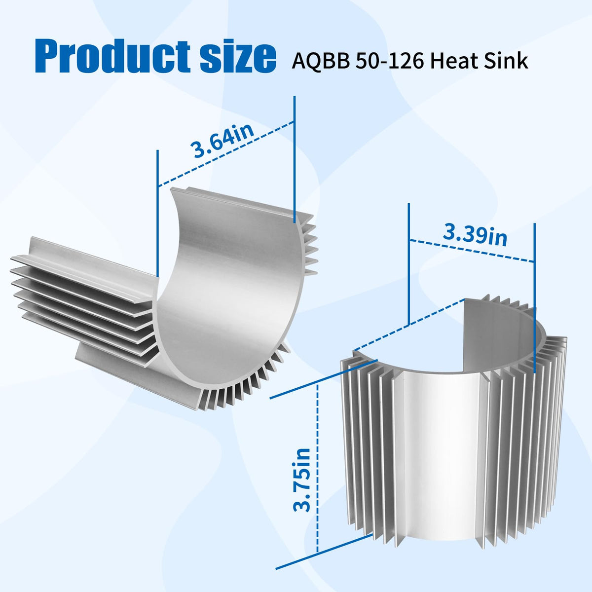 AQBB close-up of fin geometry highlighting aluminum fins for faster heat transfer