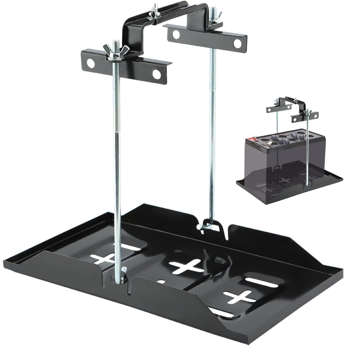 AQEENURA front view of tray kit showing full package and components for reliable mounting