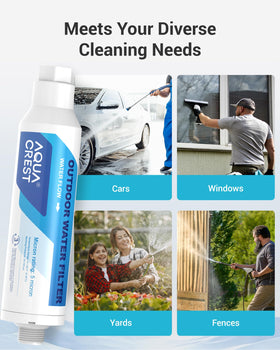 AQUA CREST in-use car wash spray reducing mineral spots on paint