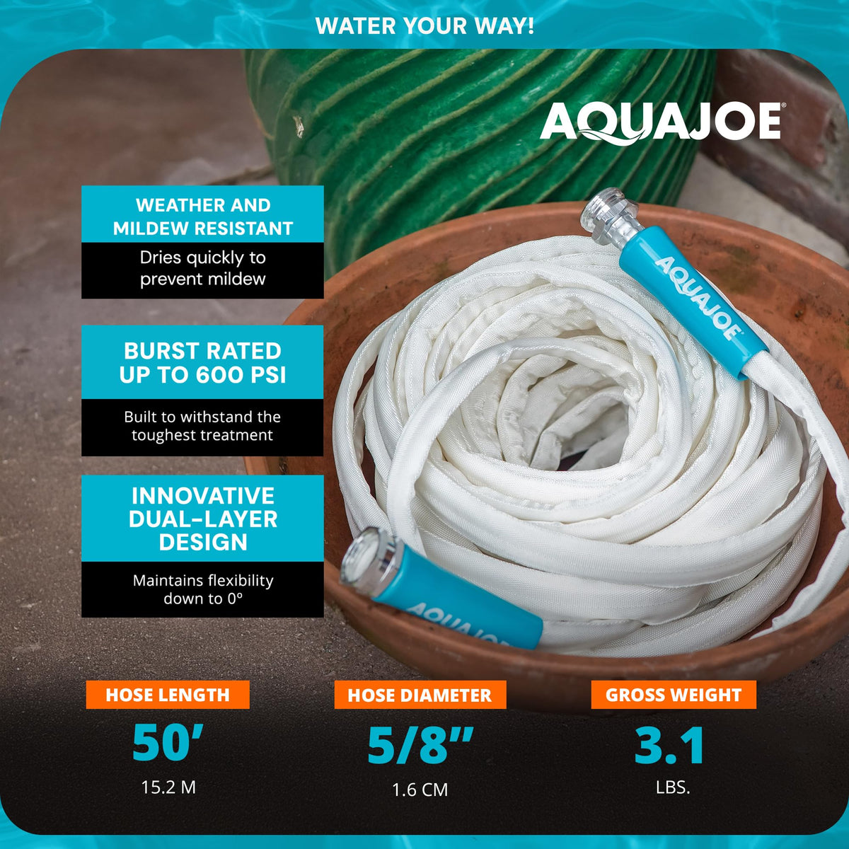 Aqua Joe quick-drying exterior texture detail for low-maintenance storage