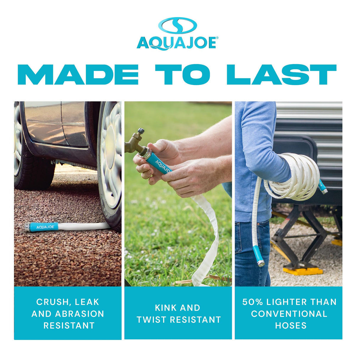 Aqua Joe threaded fitting connection demonstrating leak-resistant seal