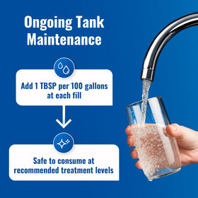 Aquamarine before and after tank cleaning split image demonstrating visible improvement benefit