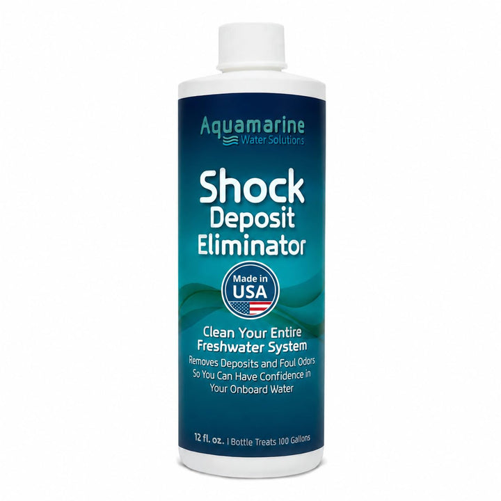 Aquamarine bottle front packaging showing product and treatment benefit