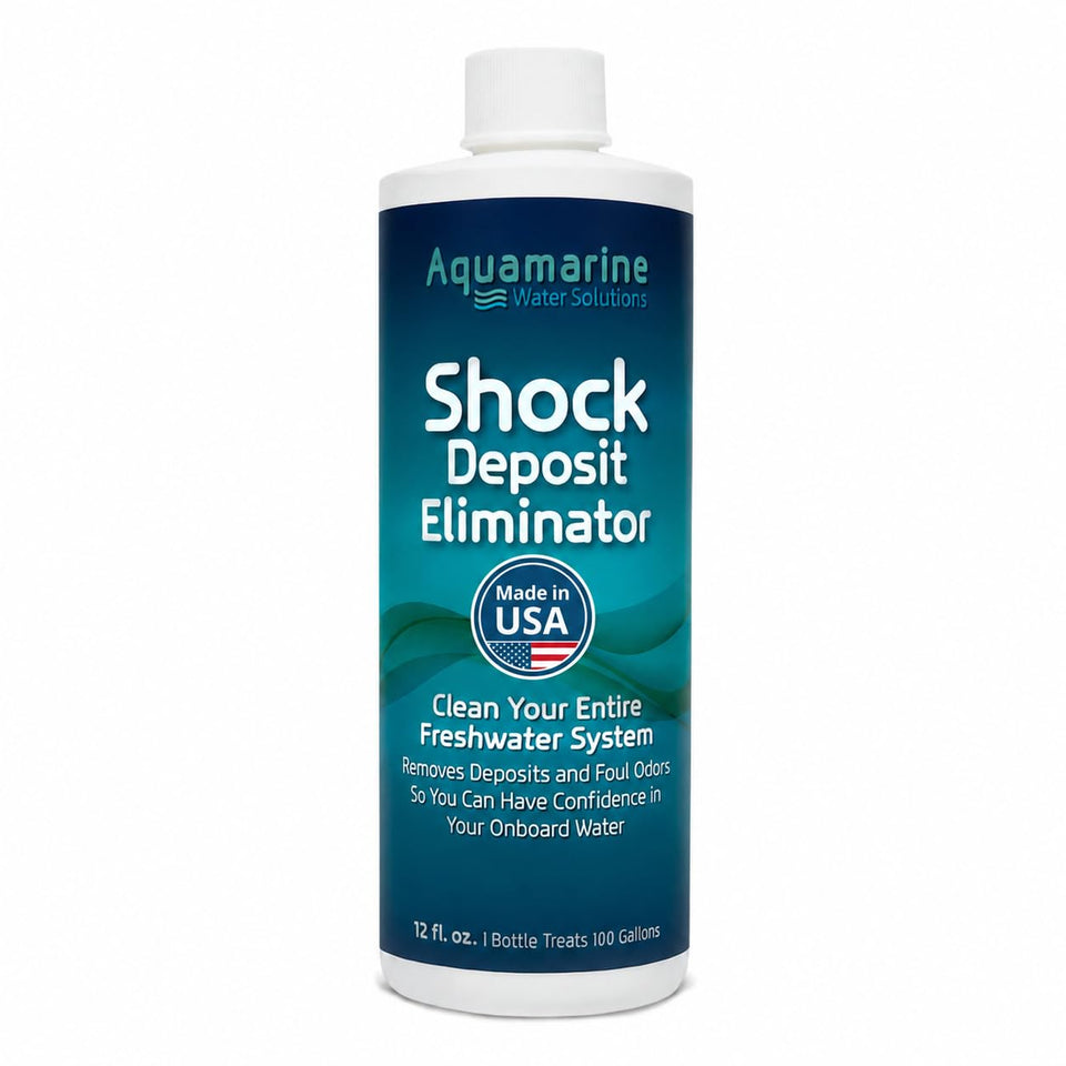 Aquamarine bottle front packaging showing product and treatment benefit