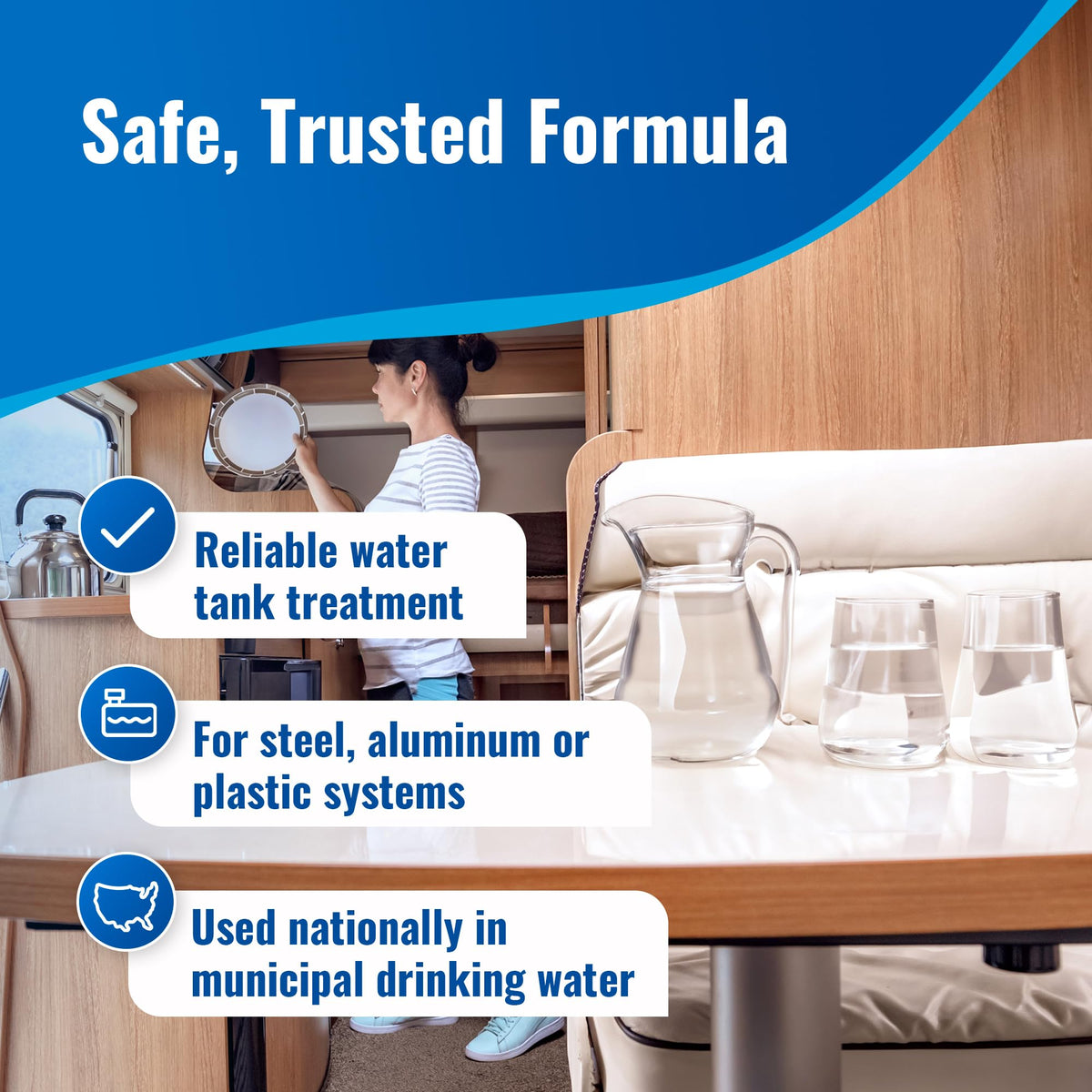 Aquamarine lifestyle shot at marina and RV for seasonal maintenance benefit