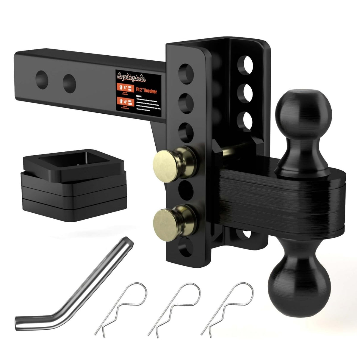 Aquilaplain front view of assembled hitch showing sturdy build and versatility