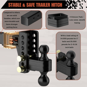 Aquilaplain shank inserted in 2x2 receiver demonstrating secure fitment