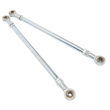 aqxreight front view of tie rods showing full length and finish for durability