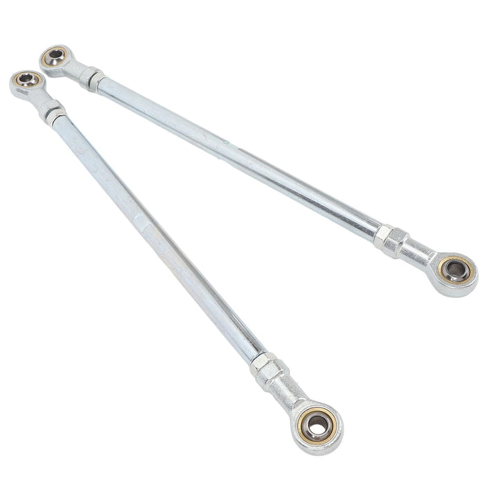 aqxreight front view of tie rods showing full length and finish for durability