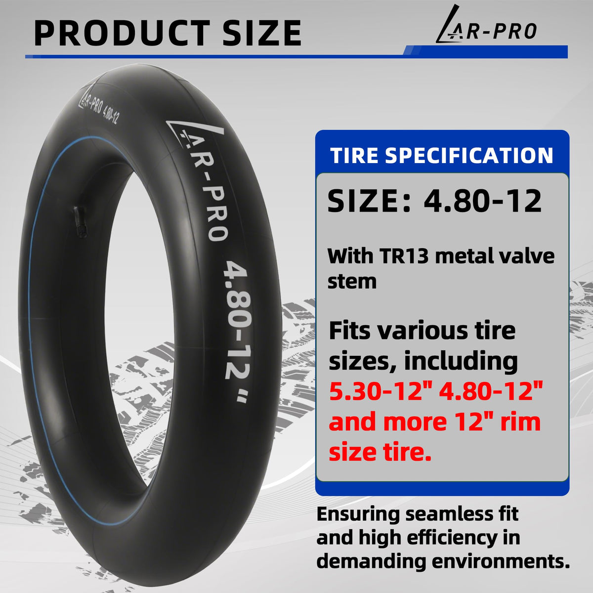 AR-PRO TR13 valve stem close-up for easy inflation and leak prevention