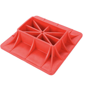 AR-PRO front view of red jack base showing broad footprint and easy visibility