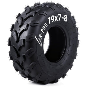 AR-PRO front profile 19x7-8 tire showing full tread for dependable traction