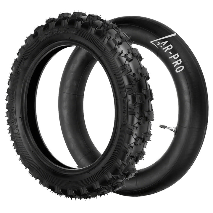 AR-PRO front view of packaged tire and inner tube showing kit contents and fit benefit