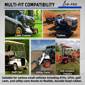 AR-PRO inner tube installed in a lawn tractor wheel demonstrating proper fit