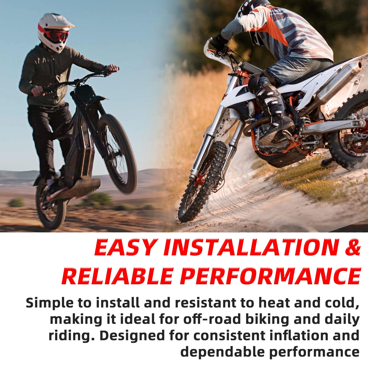 AR-PRO tubes with rider on trail highlighting durability and ride comfort