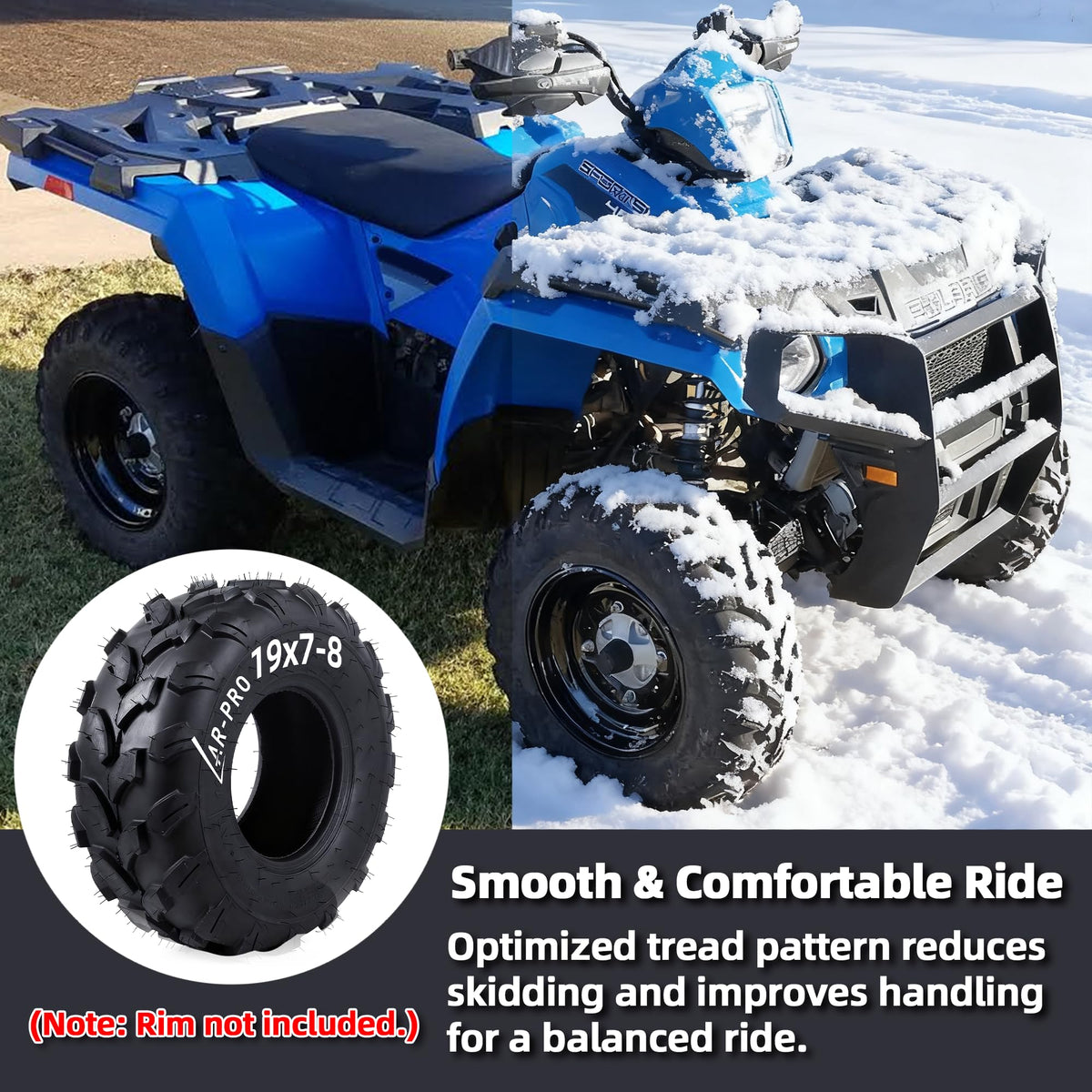 AR-PRO on ATV in trail setting illustrating improved grip and confidence