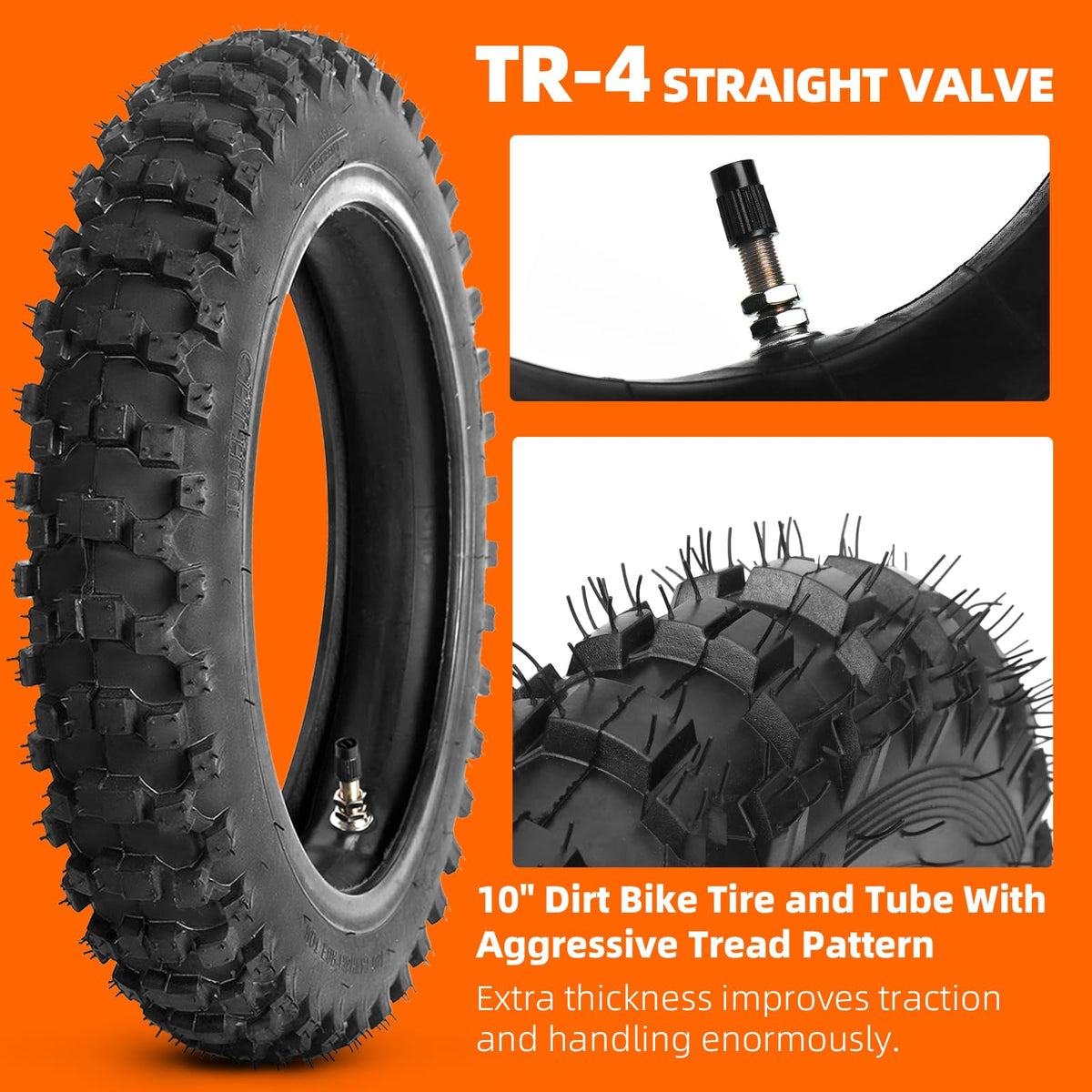 AR-PRO tire mounted on a 10-inch rim demonstrating correct fit and bead seating