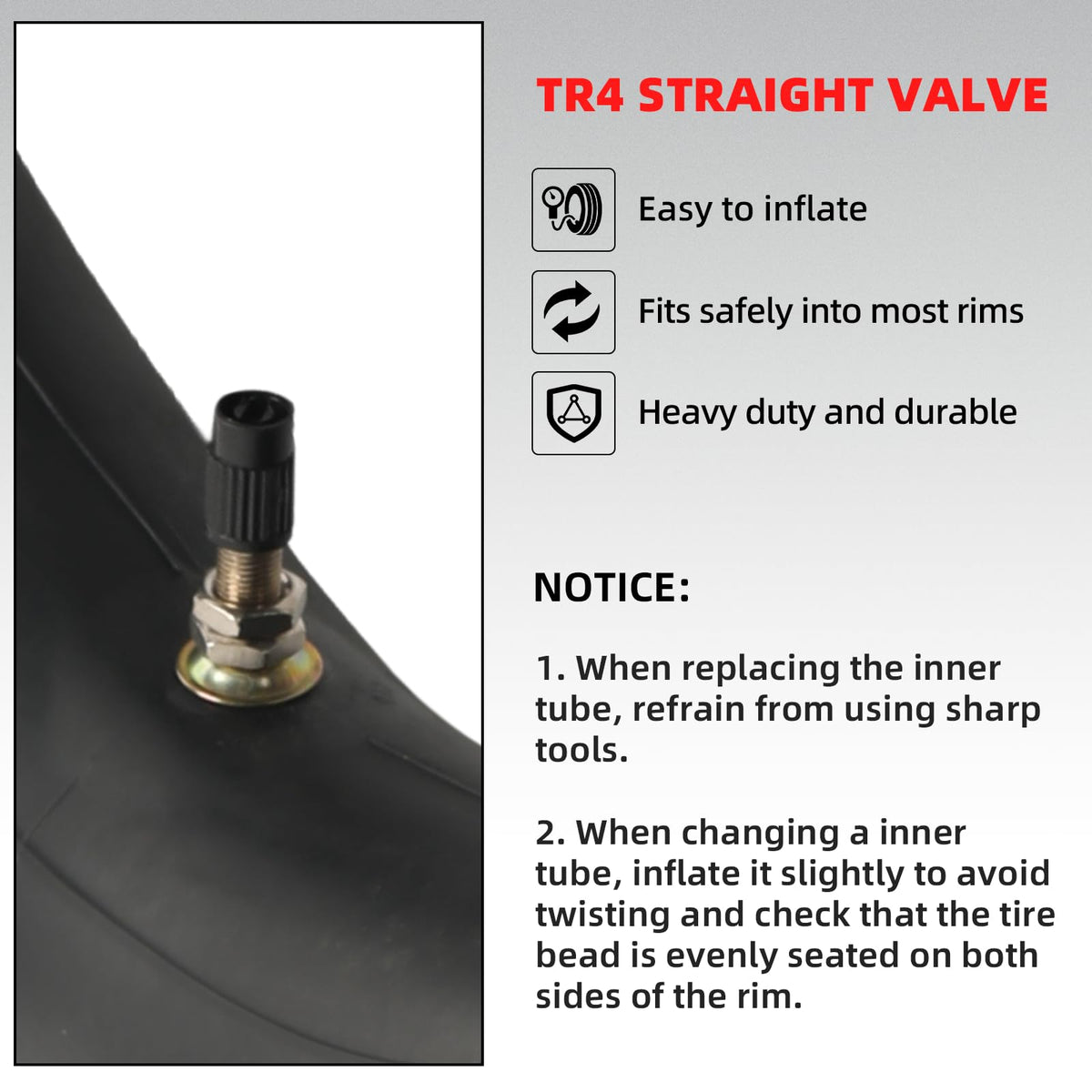 AR-PRO tube next to ruler showing correct 12-inch tube sizing and fitment