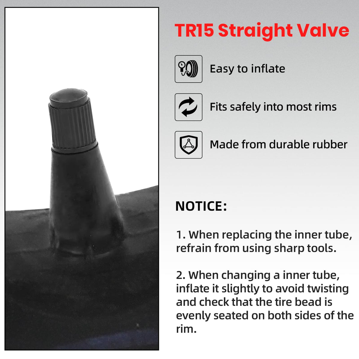AR-PRO tube next to 16-inch rim for clear size and scale reference