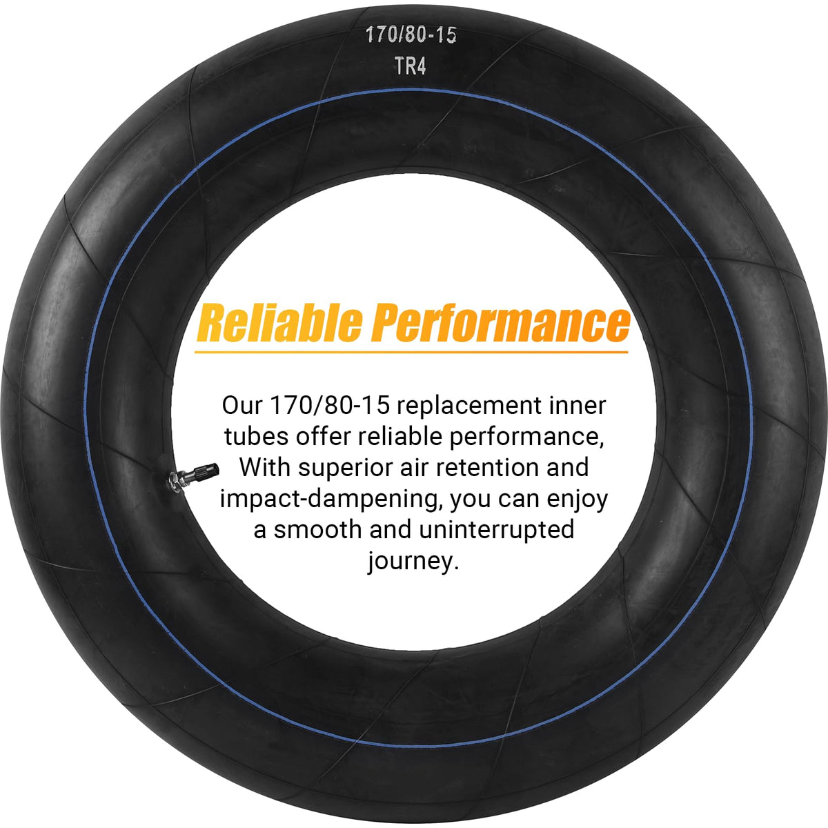AR-PRO tube next to ruler for 170/80-15 scale and sizing confidence benefit