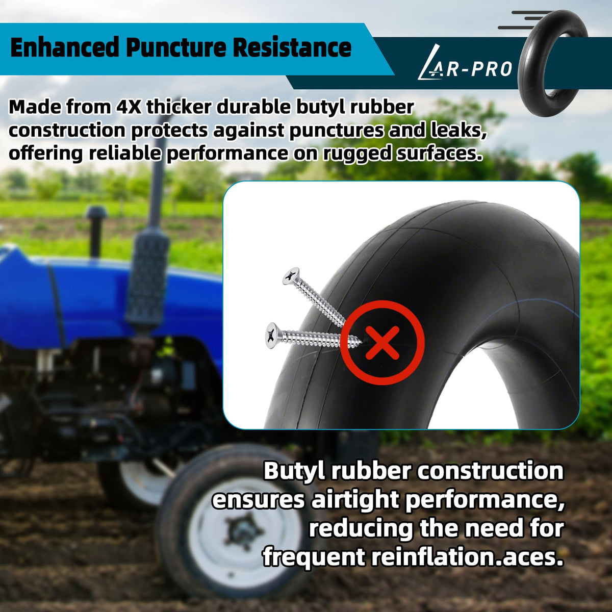 AR-PRO tube next to ruler showing scale and correct R14 R15 fit