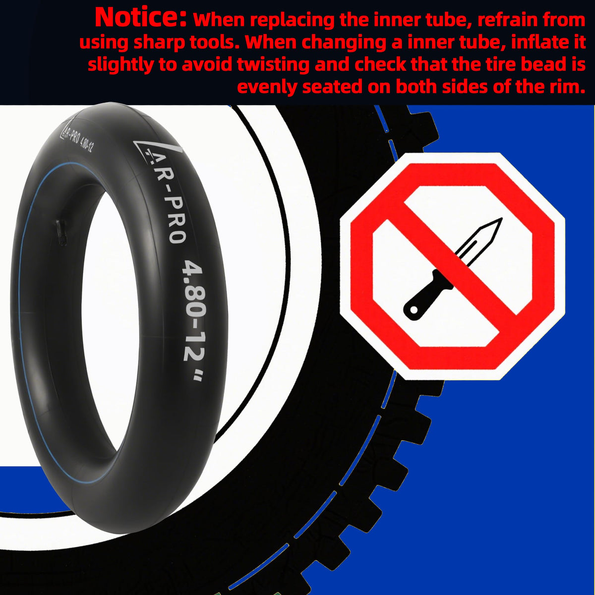 AR-PRO two-pack inner tubes unboxed ready for replacement and maintenance