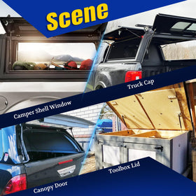 ARANA installed on camper rear window in outdoor lifestyle scene for versatile use