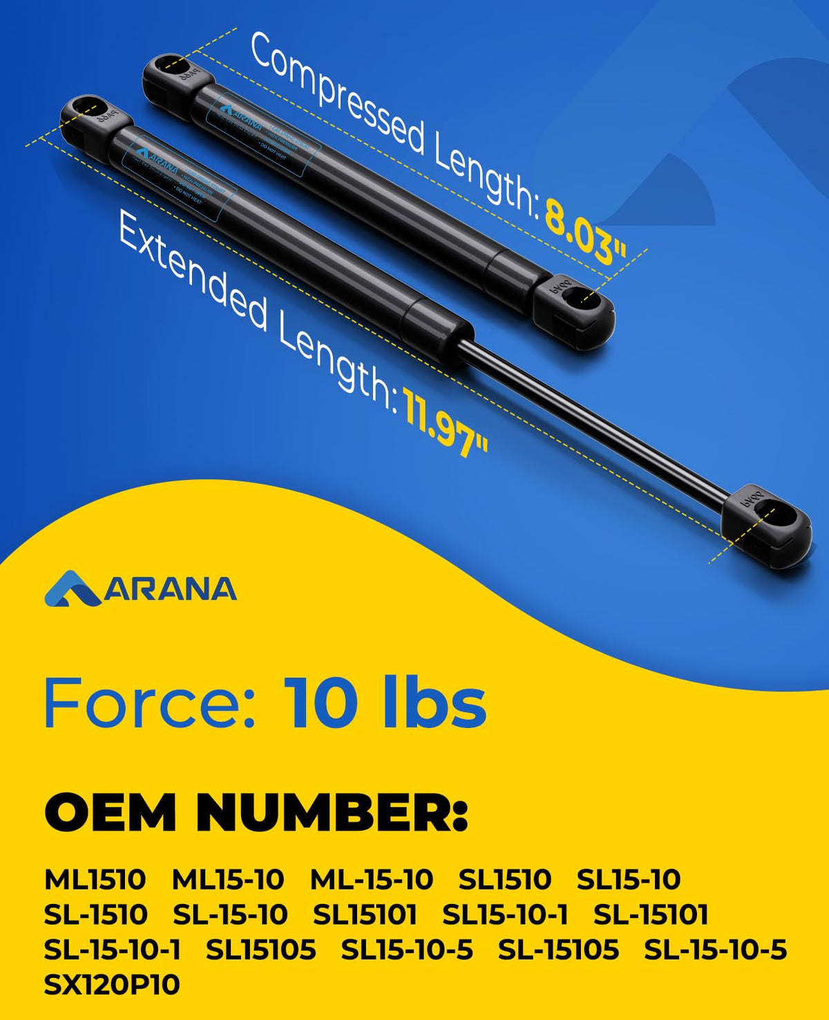 ARANA ball-stud end close-up showing secure connection and easy mounting benefit