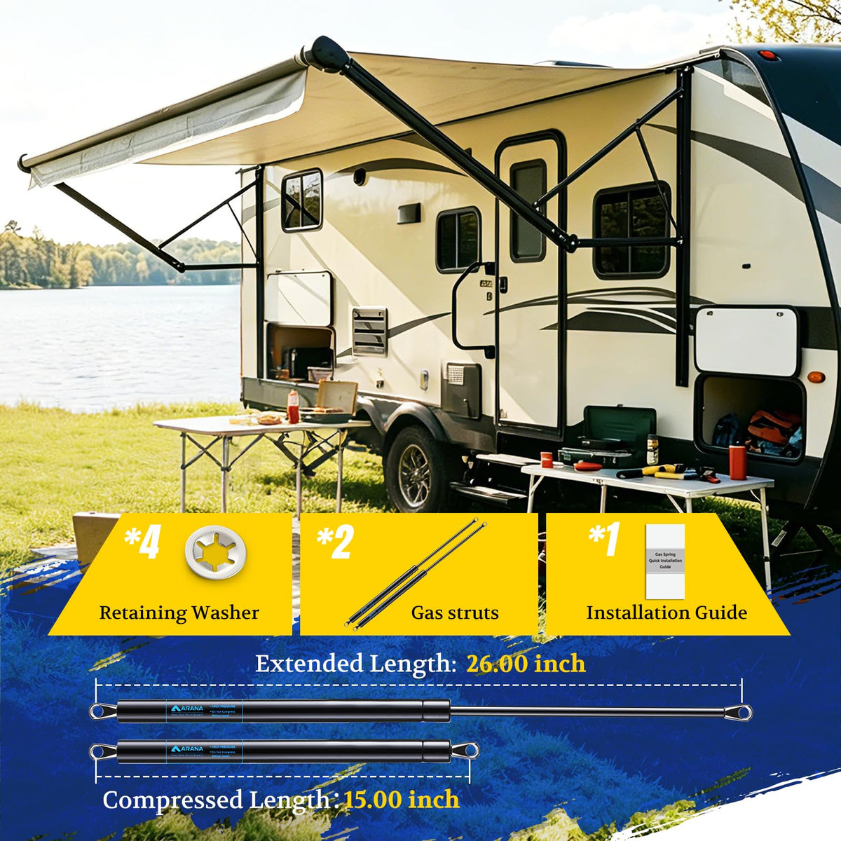 ARANA piston rod close-up highlighting finish and welds for durable performance