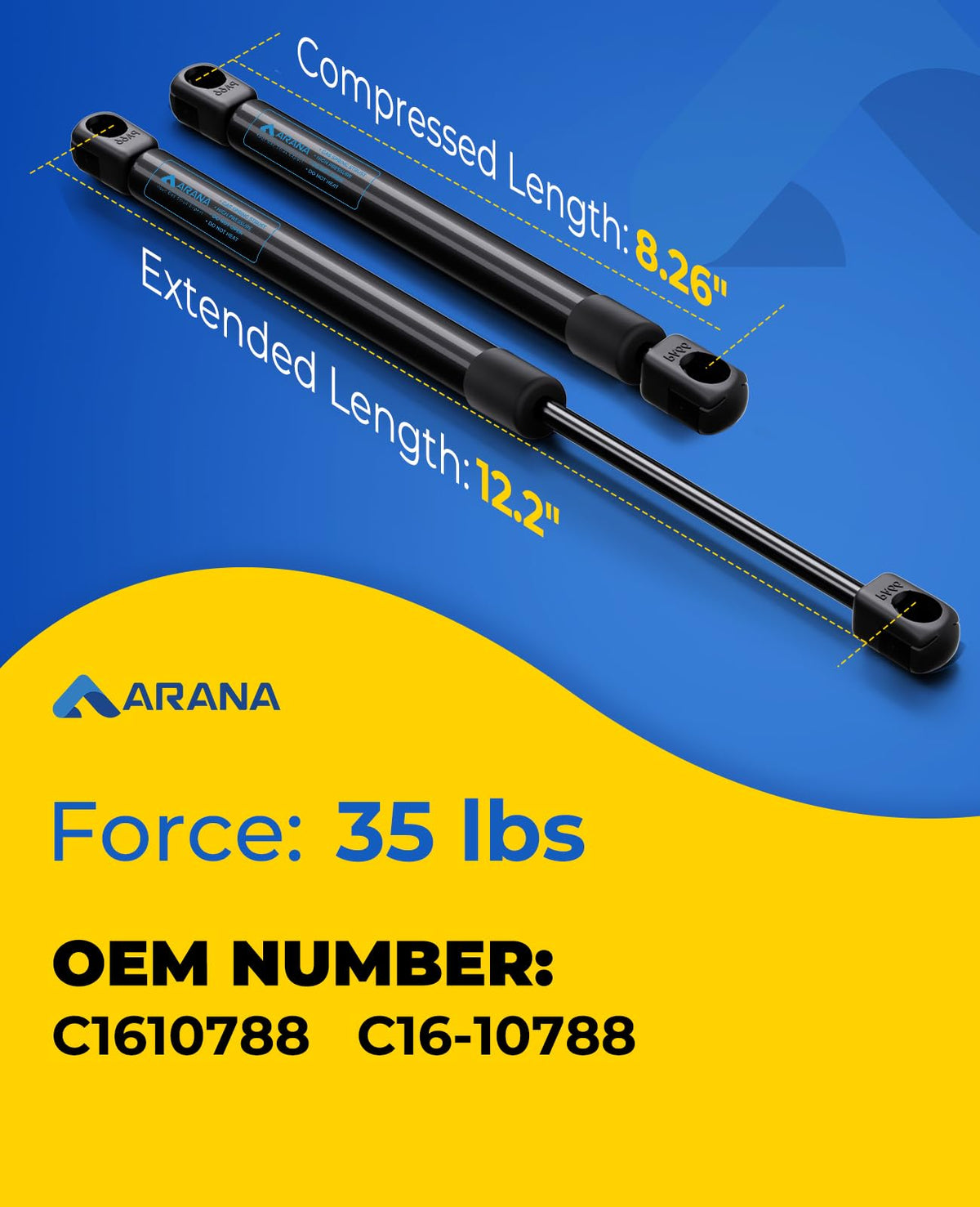 ARANA close-up of rod and end fitting showing corrosion-resistant finish benefit