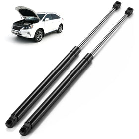 ARANA packaging showing two hood struts and mounting hardware for quick install