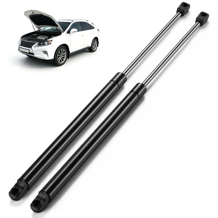 ARANA packaging showing two hood struts and mounting hardware for quick install