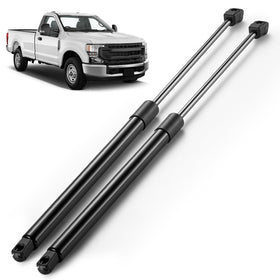 ARANA front packaging showing hood struts and included hardware for easy replacement