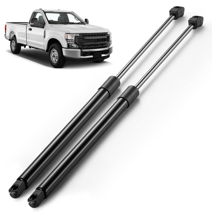 ARANA front packaging showing hood struts and included hardware for easy replacement